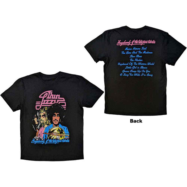 Thin Lizzy | Official Band T-Shirt | Vagabonds of the Western World Tracklist (Back Print)