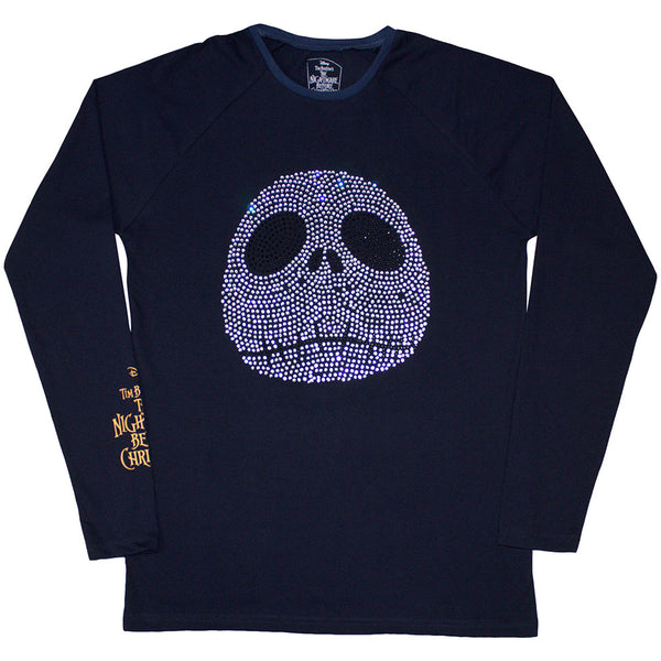 The Nightmare Before Christmas | Official Movie Long Sleeve T-Shirt | Rhinestone Jack (Embellished)