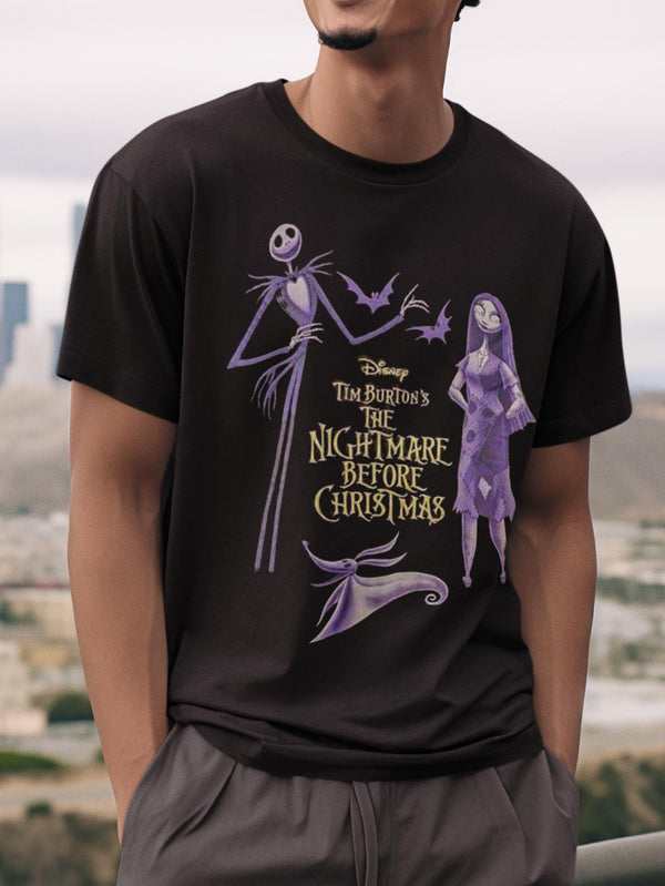 The Nightmare Before Christmas | Official Film T-Shirt | Purple Characters (Embellished)