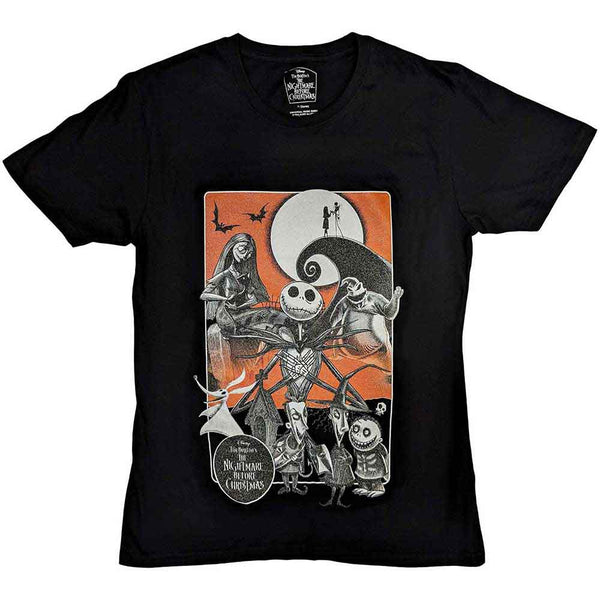 The Nightmare Before Christmas | Official Movie T-Shirt | Orange Moon (Embellished)
