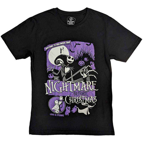 The Nightmare Before Christmas | Official Movie T-Shirt | Welcome To Halloween Town (Embellished)