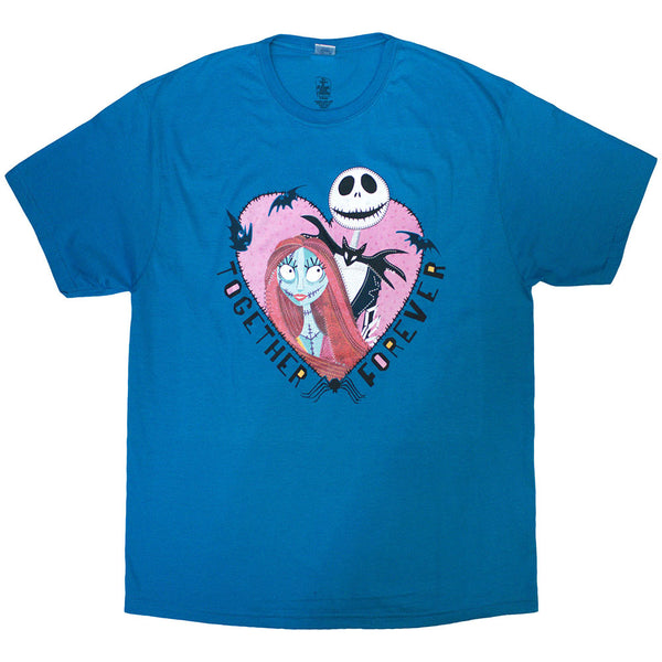 The Nightmare Before Christma | Official T-Shirt | Jack & Sally Together Forever (Blue)