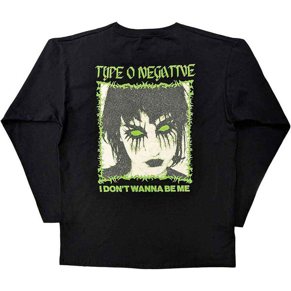 Type O Negative | Official Band Long Sleeve T-Shirt | I Don't Wanna Be Me (Back Print)