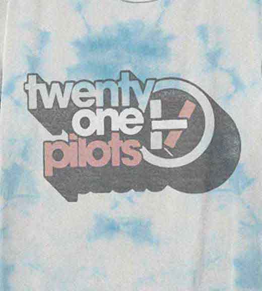 Twenty One Pilots | Official Band T-shirt | Vintage Block Holiday (Dip-Dye)