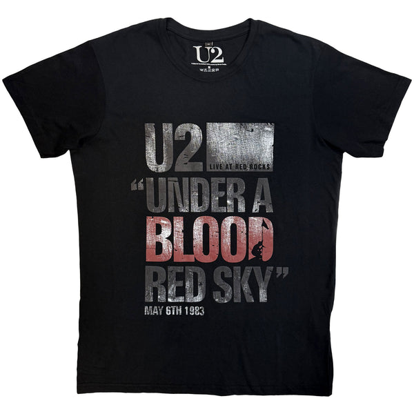 U2 | Official Band Carbon T-Shirt | Blood Red Sky Live (Black)