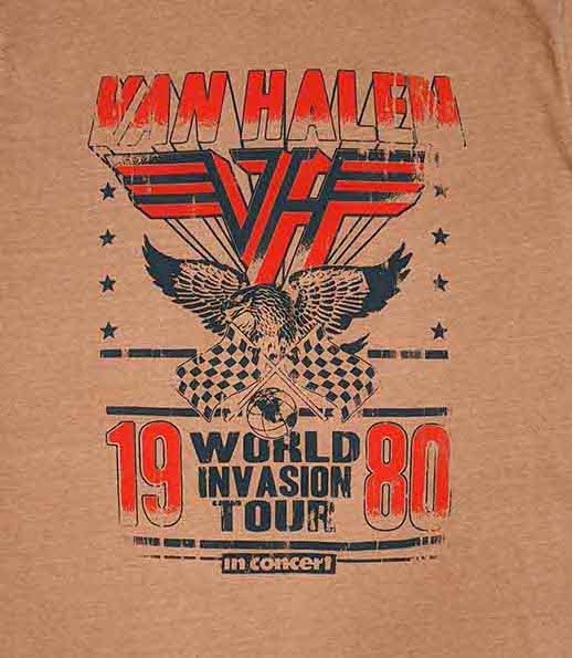 Van Halen | Official Band T-Shirt | World Invasion (Distressed)