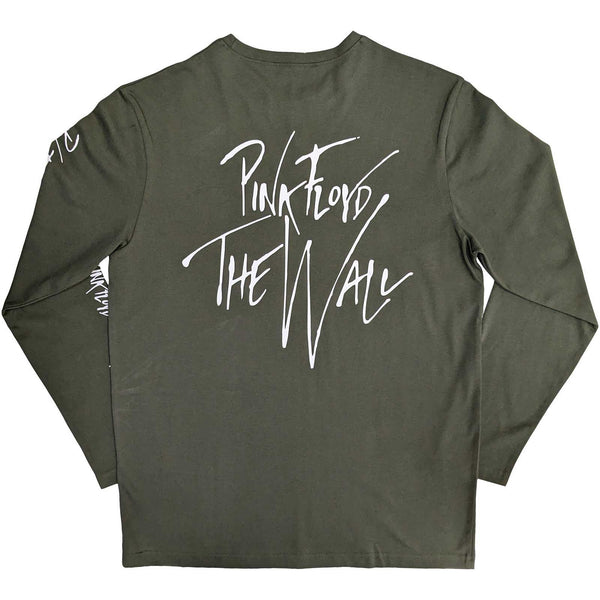 Pink Floyd | Official Band Long Sleeve T-Shirt | The Wall Hammers Logo (Back & Sleeve Print)