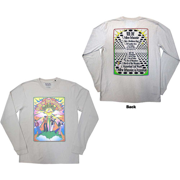 The Beatles | Official Band Long Sleeve T-Shirt | Yellow Submarine Tracklist (Back Print)