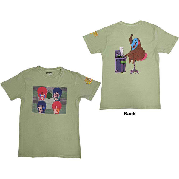 The Beatles | Official Band T-Shirt | Yellow Submarine Magic Piano (Back Print)