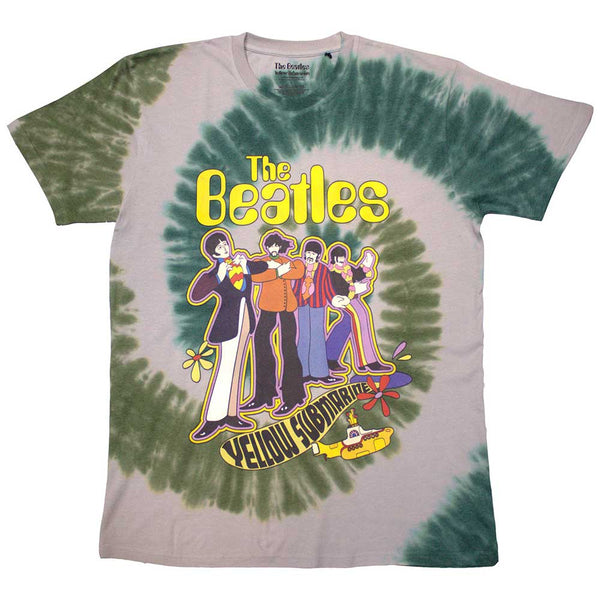 The Beatles | Official Band T-Shirt | Yellow Submarine Band In Line (Wash Collection)