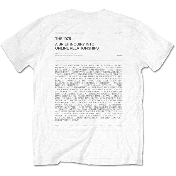 The 1975 | Official Band T-Shirt | A Brief Inquiry (Back Print)
