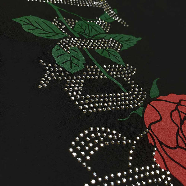 Tupac | Official Band T-Shirt | Rose Logo (Diamante)