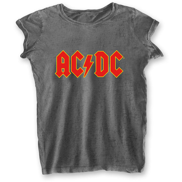 AC/DC Ladies T-Shirt: Logo (Burn Out)