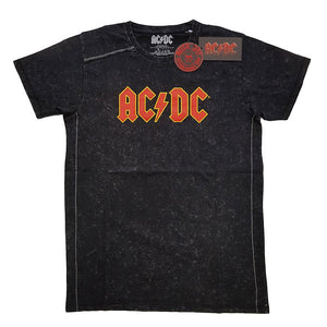 AC/DC Unisex Snow Wash Tee: Logo