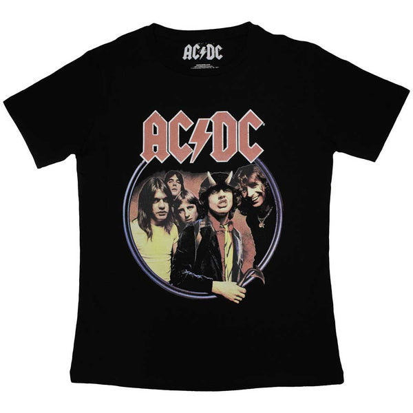 AC/DC | Official Band Ladies T-Shirt | Highway To Hell Circle