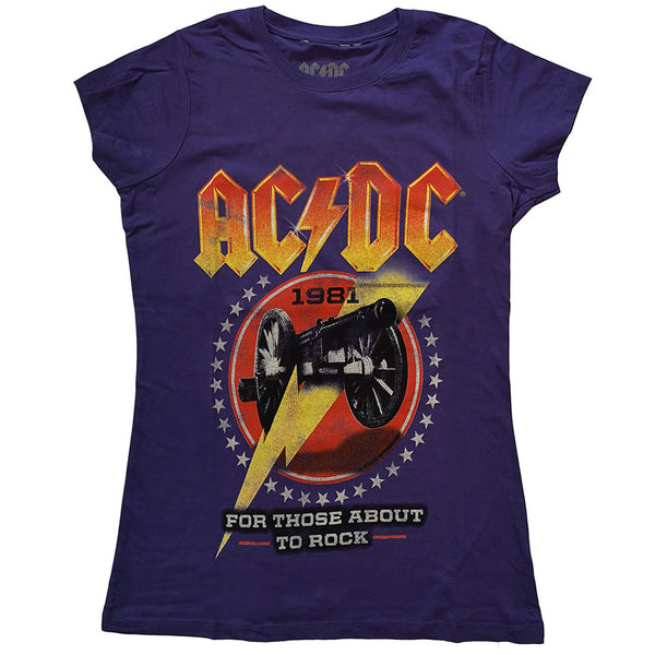 AC/DC Ladies T-Shirt: For Those About To Rock '81