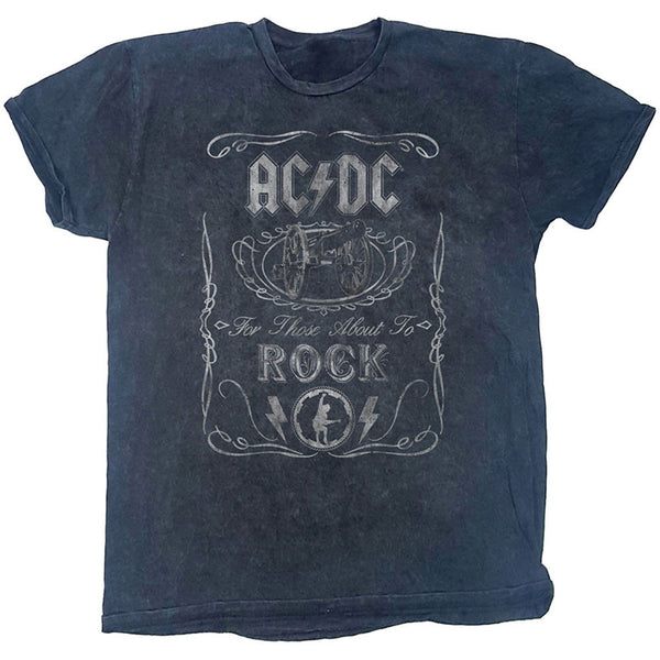 AC/DC | Official Band T-Shirt | Cannon Swig (Dip-Dye)