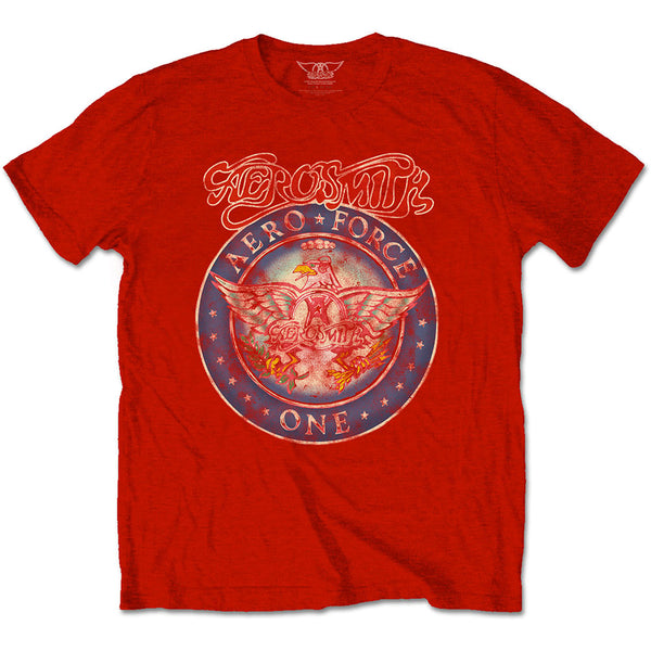 Aerosmith | Official Band T-Shirt | Aero Force Red