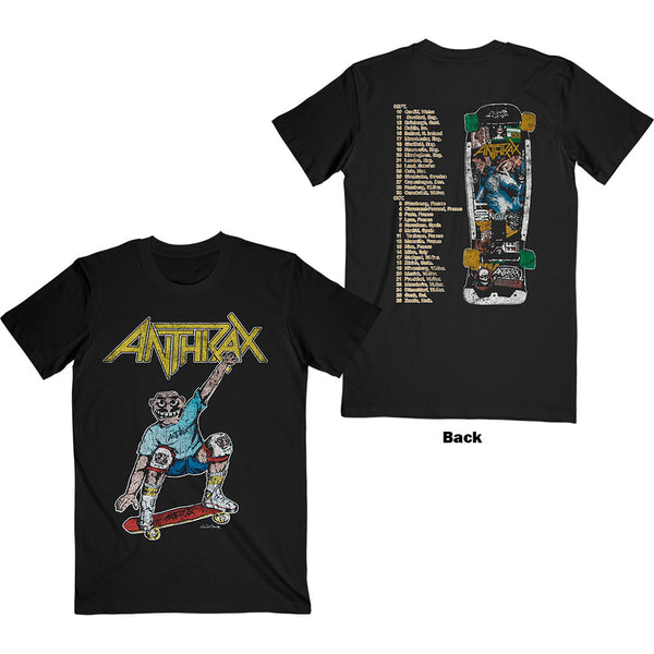 Anthrax | Official Band T-Shirt | Spreading Skater Notman Vintage (Back Print)
