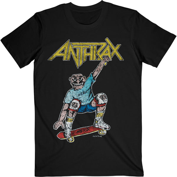 Anthrax | Official Band T-Shirt | Spreading Skater Notman Vintage (Back Print)