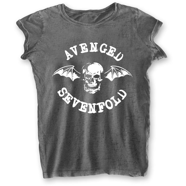 Avenged Sevenfold Ladies T-Shirt: Deathbat (Burn Out)