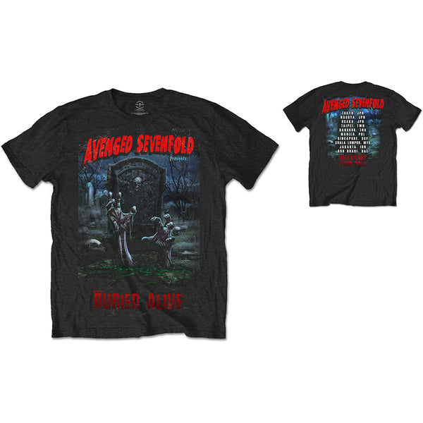 Avenged Sevenfold | Official Band T-Shirt | Buried Alive Tour 2012 (Back Print)