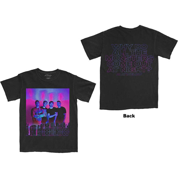 All Time Low | Official Band T-Shirt | Blurry Monster (Back Print)