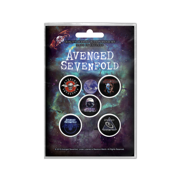 Avenged Sevenfold Gift Set with Beanie, Notebook, Key Chain, 5 x Button Badges