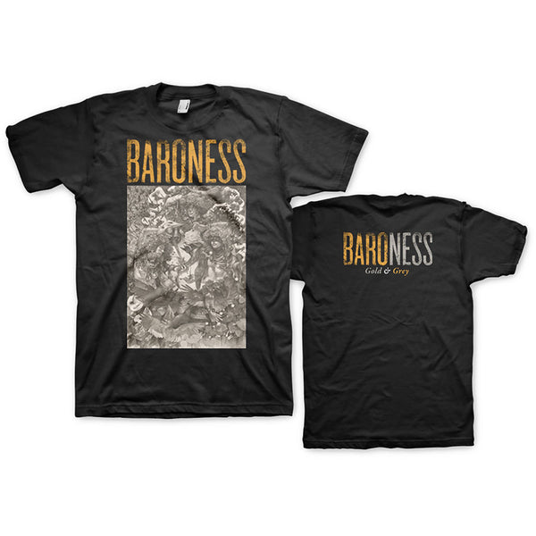 Baroness | Official Band T-Shirt | Gold & Grey (Back Print)