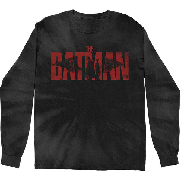 DC Comics Unisex Long Sleeved T-Shirt: The Batman Logo (Dip-Dye)