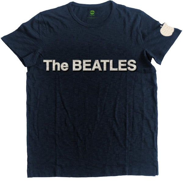 The Beatles Unisex Fashion T-Shirt: Logo & Apple (Applique Motifs)