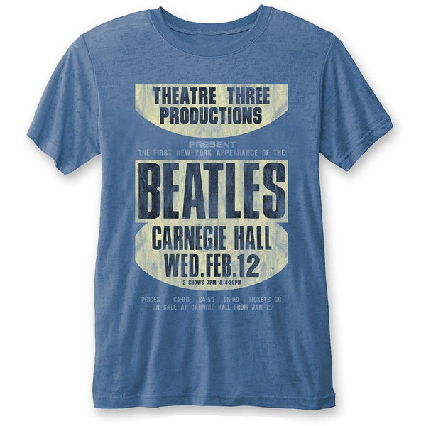 The Beatles Unisex Fashion T-Shirt: Carnegie Hall (Burn Out)