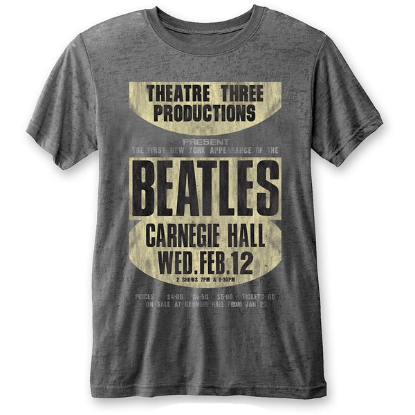 The Beatles Unisex Fashion T-Shirt: Carnegie Hall (Burn Out)