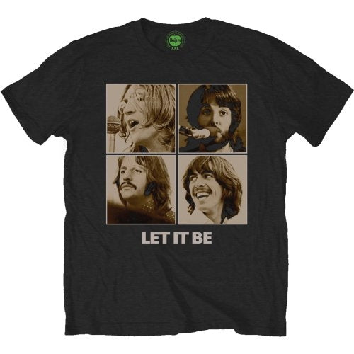 The Beatles | Official Band T-Shirt | Let It Be Sepia