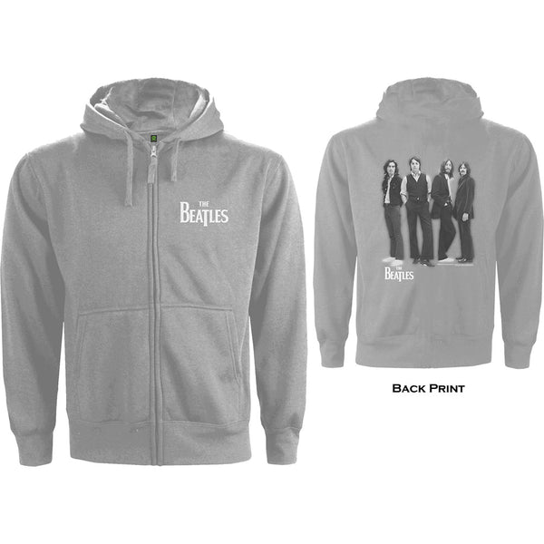 The Beatles Unisex Zipped Hoodie: White Album (Back Print)