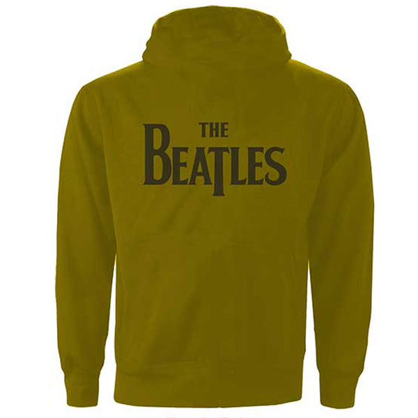 The Beatles Unisex Zipped Hoodie: Drop T Logo (Back Print)