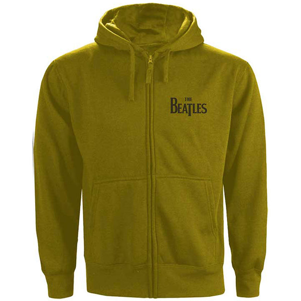 The Beatles Unisex Zipped Hoodie: Drop T Logo (Back Print)