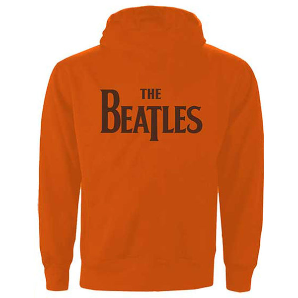 The Beatles Unisex Zipped Hoodie: Drop T Logo (Back Print)