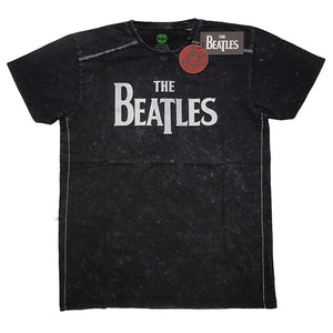 The Beatles Unisex Snow Wash Tee: Drop T Logo