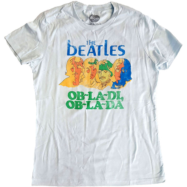 The Beatles Ladies Premium T-Shirt: Ob-La-Di (Back Print)