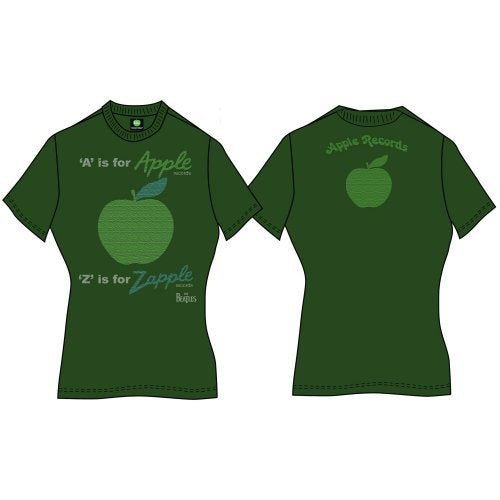The Beatles Ladies Premium T-Shirt: A is for Apple (Back Print)