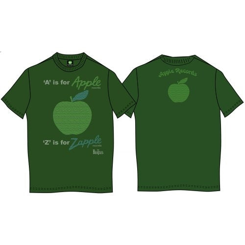 The Beatles Unisex Premium T-Shirt: A is for Apple (Back Print)