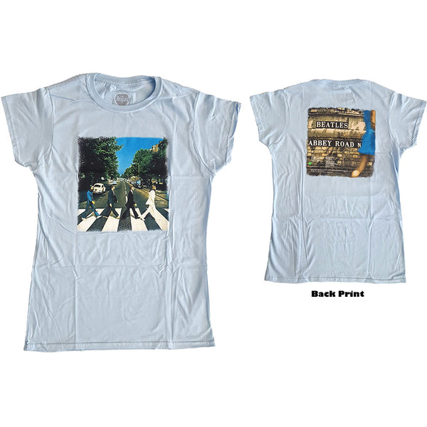 The Beatles Ladies Premium T-Shirt: Abbey Road (Back Print)