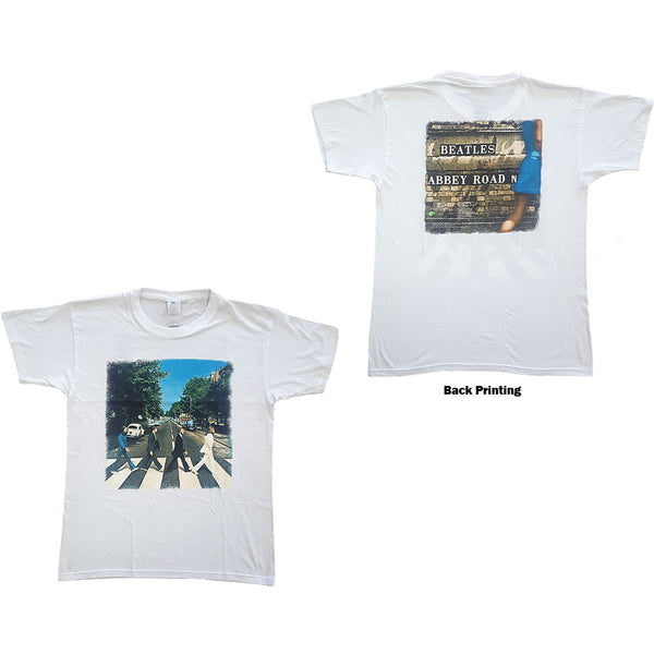 The Beatles Unisex Premium T-Shirt: Abbey Road (Back Print)