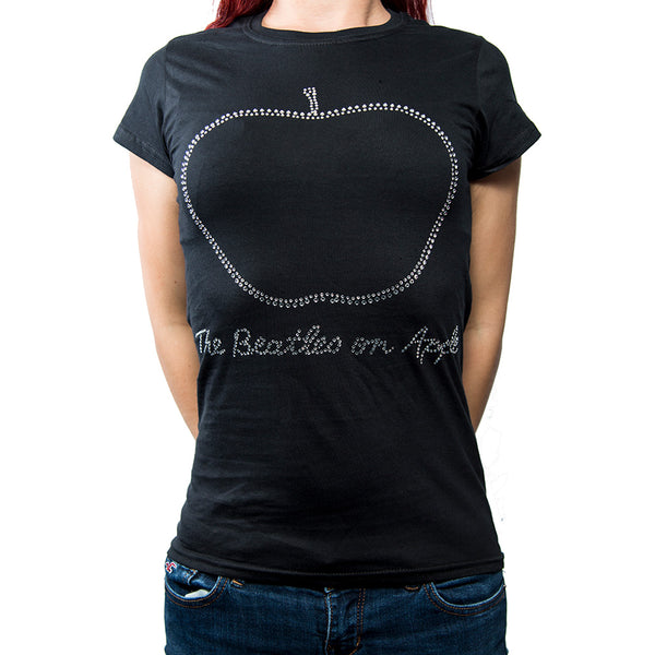 The Beatles Ladies Fashion T-Shirt: On Apple (Diamante)