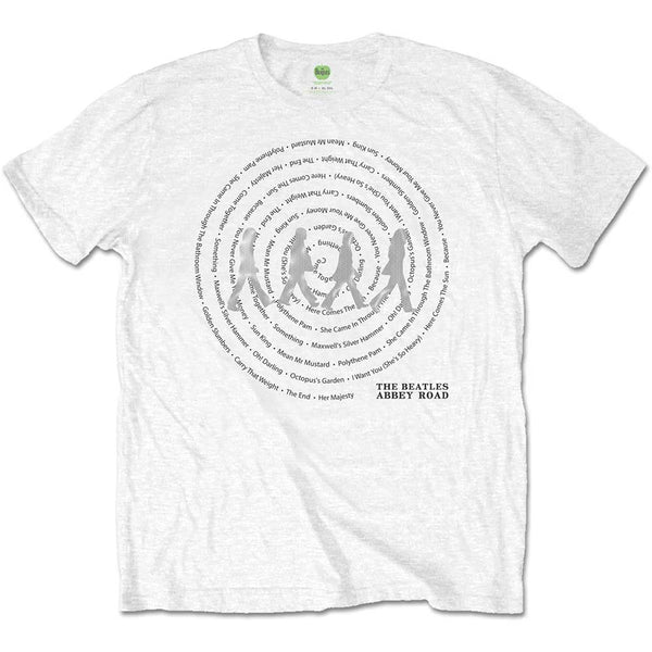 The Beatles | Official Band T-Shirt | Abbey Road Songs Swirl