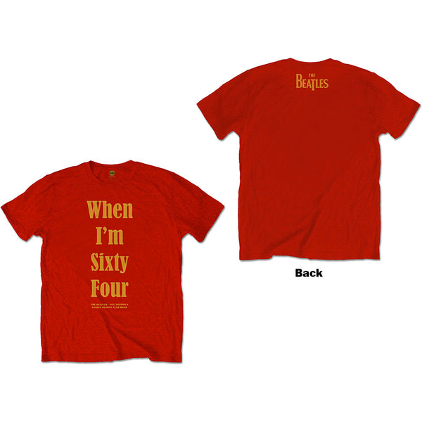 The Beatles | Official Band T-Shirt | When I'm Sixty Four (Back Print)