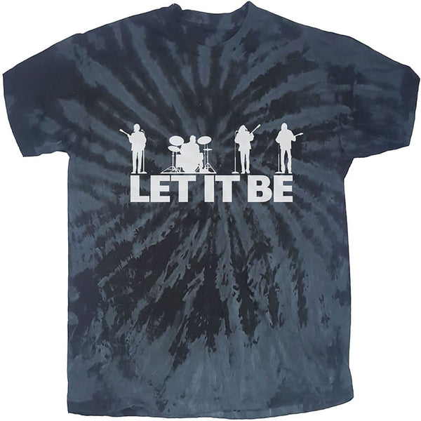 The Beatles | Official Band T-Shirt | Let It Be Silhouette (Dip-Dye)