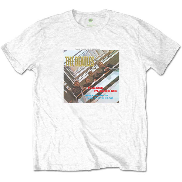 The Beatles | Official Band T-Shirt | Please Please Me Gold (Foiled) White