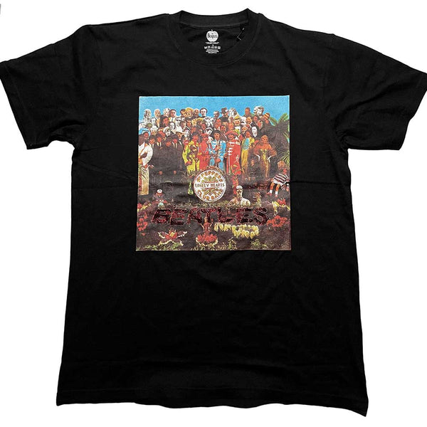 The Beatles | Official Band T-Shirt | Sgt Pepper (Diamante)